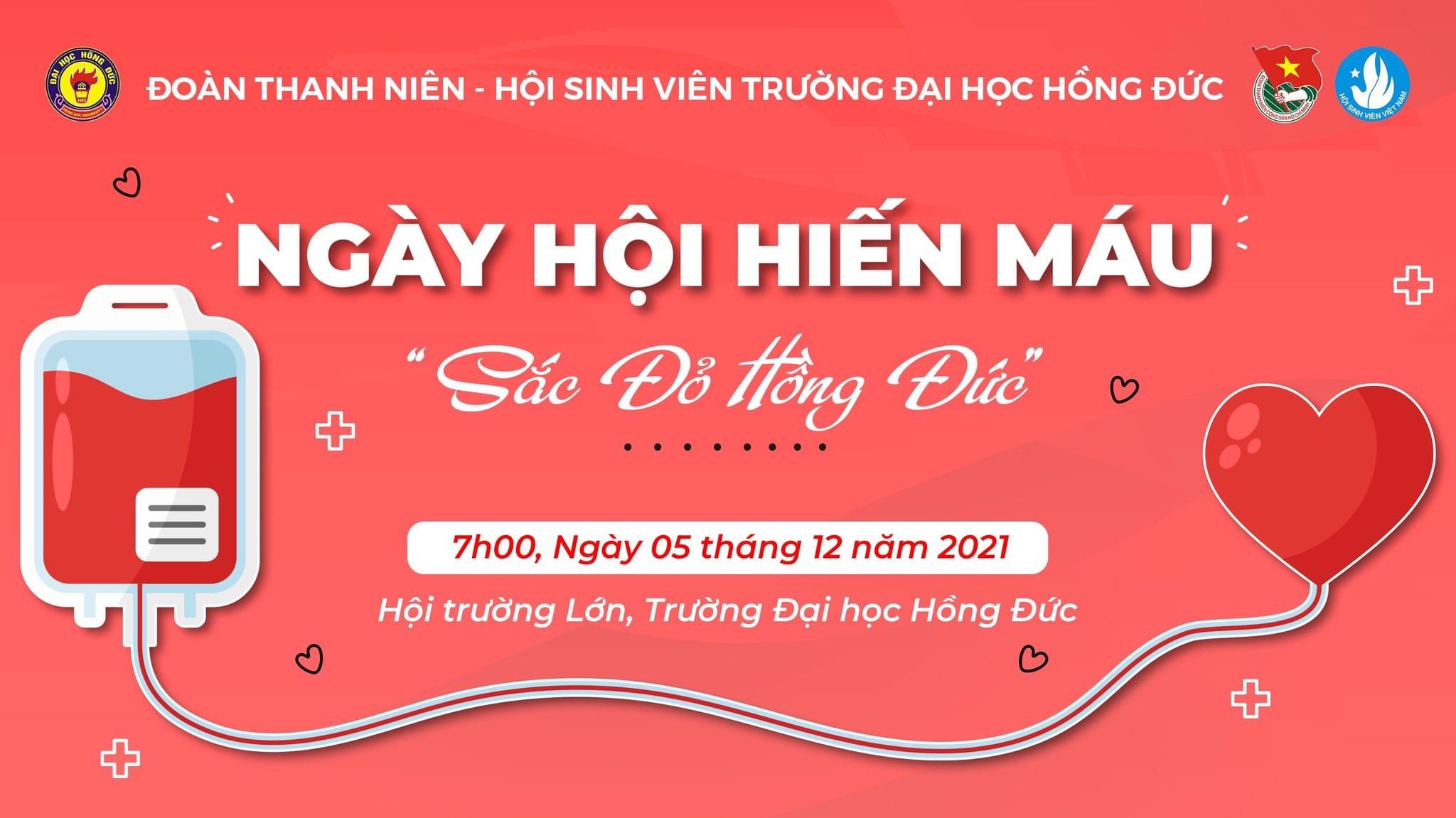 Ngày hội Hiến máu tình nguyện - Sắc đỏ Hồng Đức năm 2021