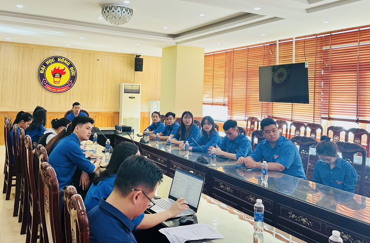 ĐOÀN TRƯỜNG ĐẠI HỌC HỒNG ĐỨC TỔ CHỨC CHƯƠNG TRÌNH HỘI NGHỊ TRỰC TUYẾN TRIỂN KHAI CHUYÊN ĐỀ "HỌC TẬP VÀ LÀM THEO TƯ TƯỞNG, ĐẠO ĐỨC, PHONG CÁCH HỒ CHÍ MINH" NĂM 2023