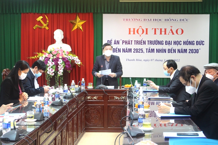 Hội thảo Đề án “Phát triển Trường Đại học Hồng Đức đến năm 2025, tầm nhìn đến năm 2030”