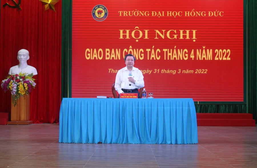 Hội nghị giao ban công tác tháng 4 năm 2022