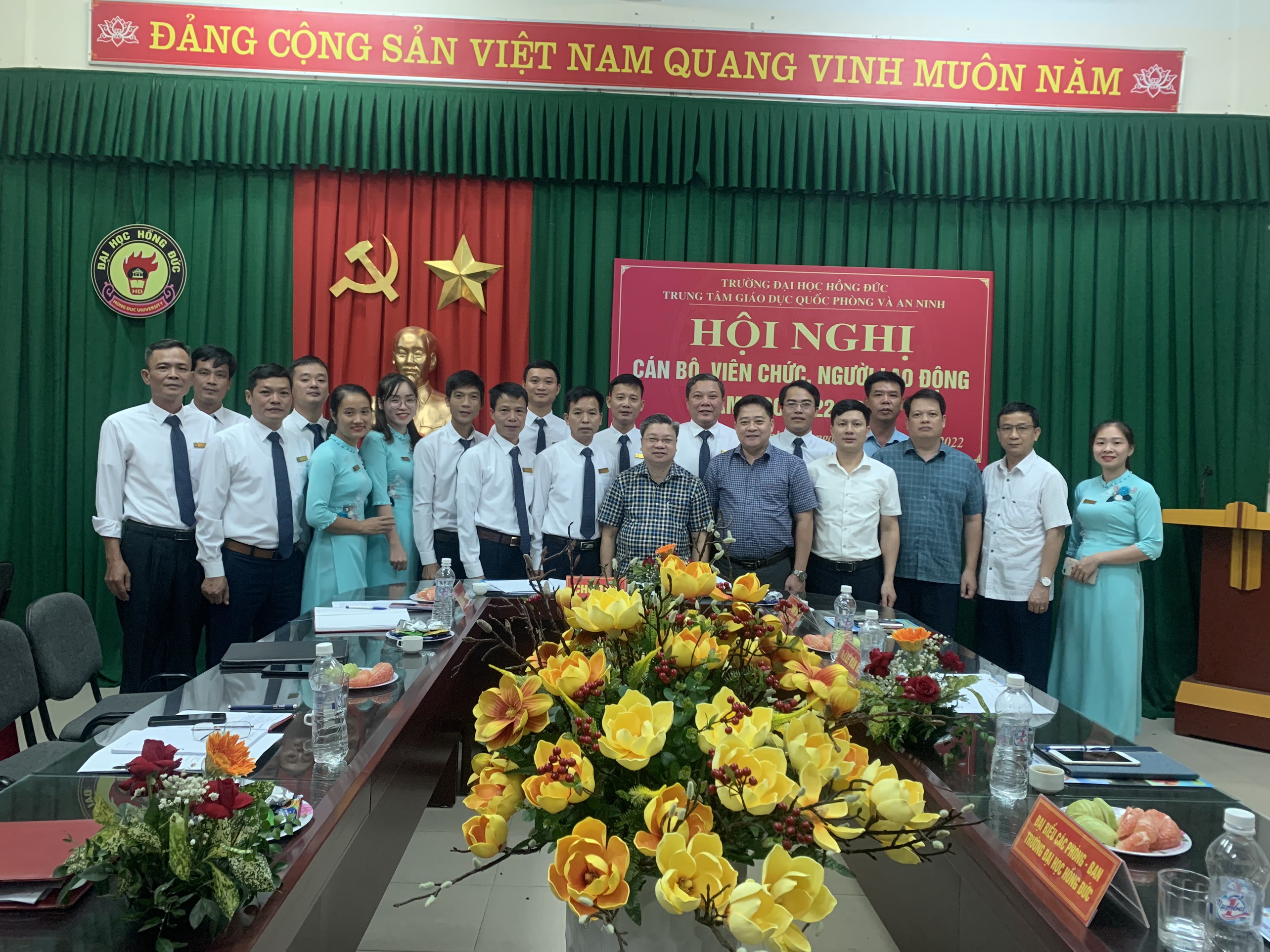 Trung tâm GDQPAN tổ chức Hội nghị cán bộ, viên chức, người lao động năm học 2022 - 2023