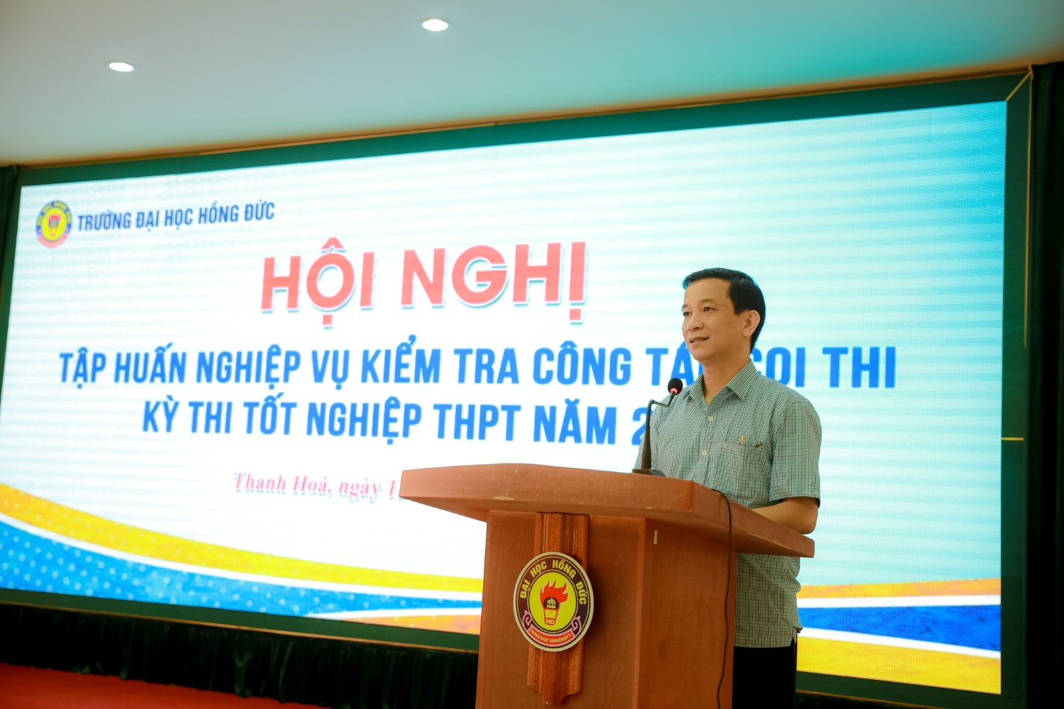 Trường Đại học Hồng Đức tập huấn nghiệp vụ kiểm tra công tác coi thi Kỳ thi tốt nghiệp THPT năm 2023