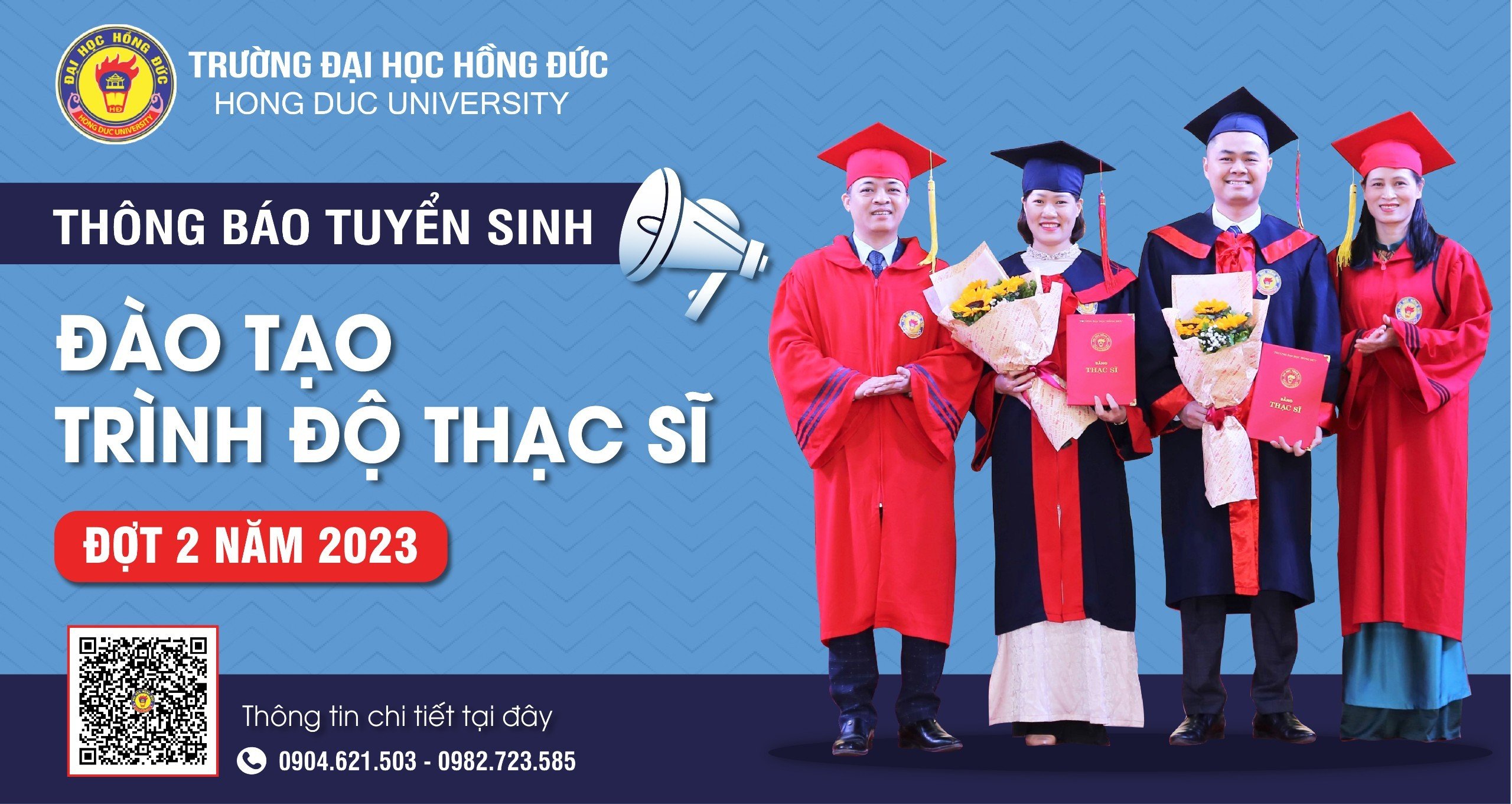 Thông báo tuyển sinh đào tạo trình độ thạc sĩ đợt 2 năm 2023