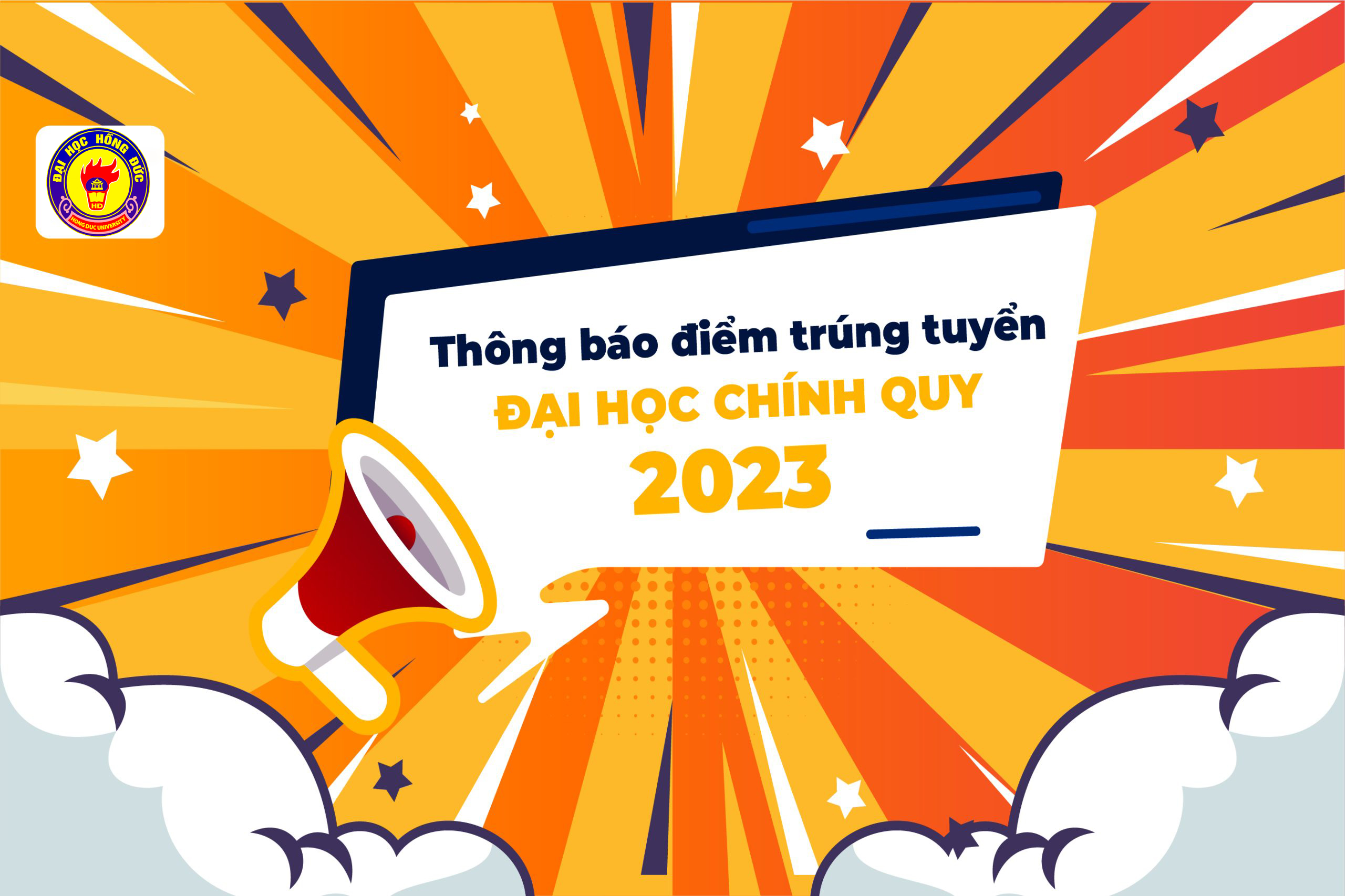 Trường Đại học Hồng Đức thông báo mức điểm trúng tuyển bằng phương thức sử dụng kết quả thi tốt nghiệp Trung học phổ thông năm 2023 vào các ngành đào tạo trình độ đại học hệ chính quy