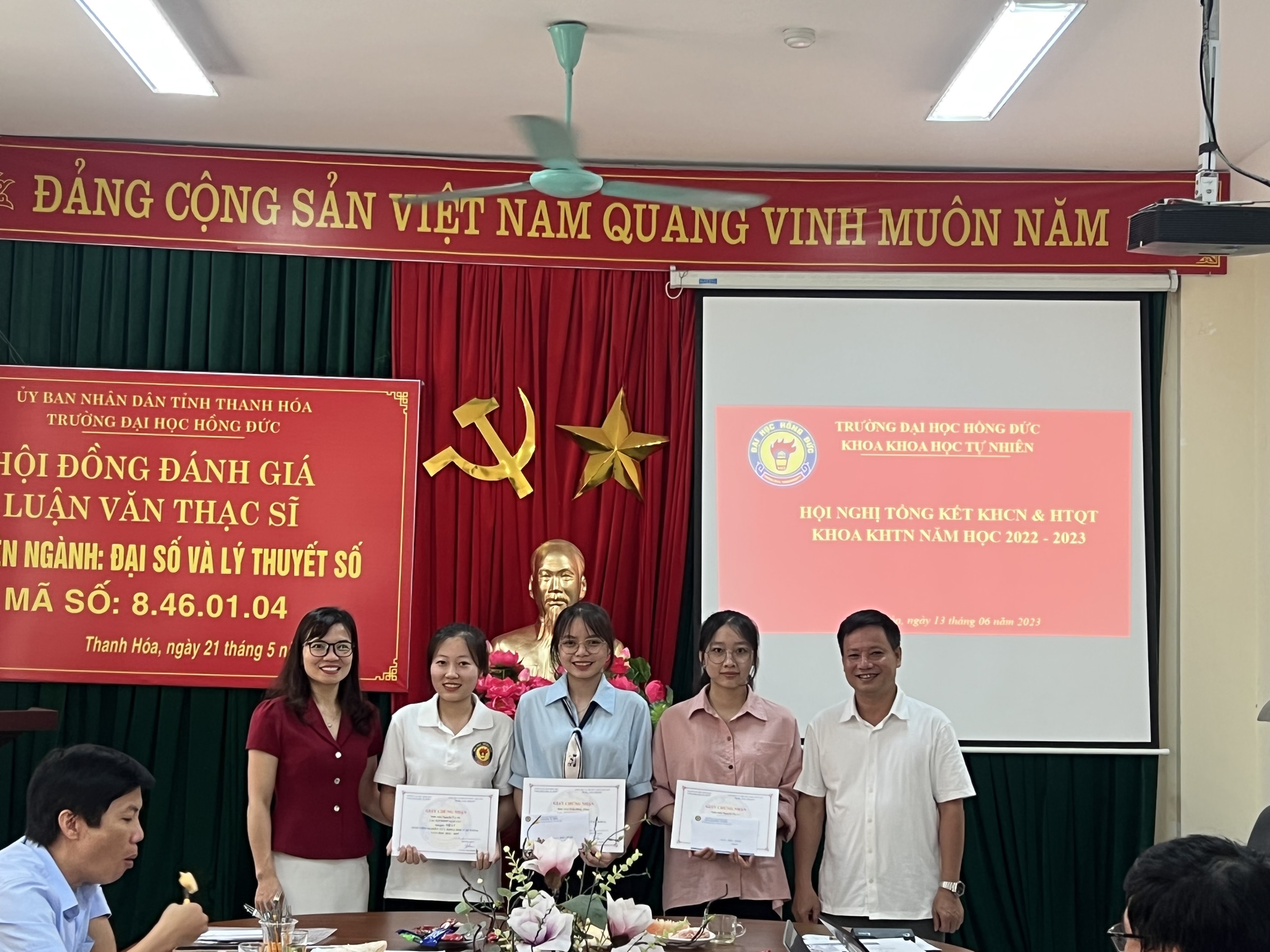 Tổng kết hoạt động khoa học, công nghệ và hợp tác quốc tế năm học 2022- 2023; Phương hướng, nhiệm vụ chủ yếu năm học 2023-2024