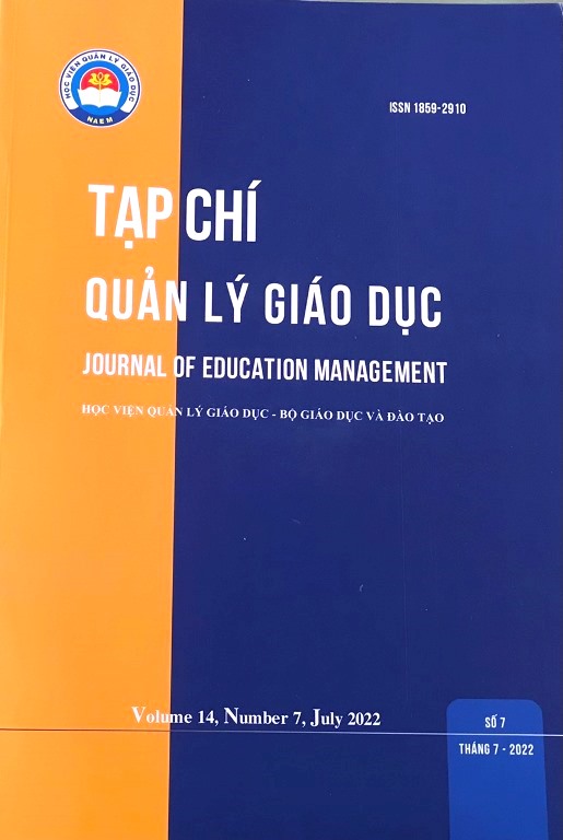 Thư mục Tạp chí Quản lý Giáo dục, số 7 tháng 7 năm 2022