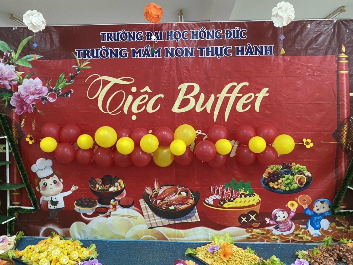 Trường Mầm non Thực hành tổ chức Buffet quý 2 Năm học 2022-2023