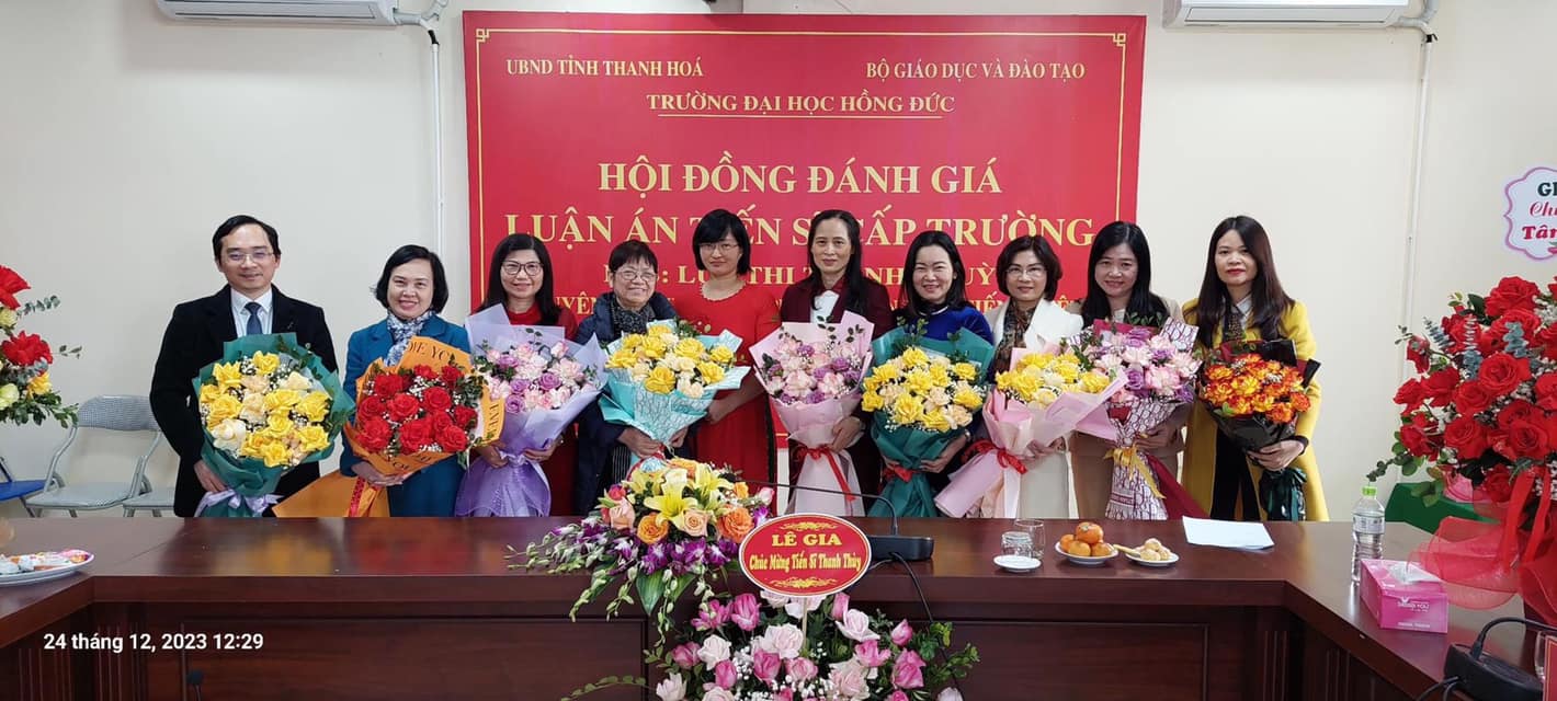Giảng viên Lưu Thị Thanh Thùy bảo vệ thành công luận án Tiến sĩ cấp trường