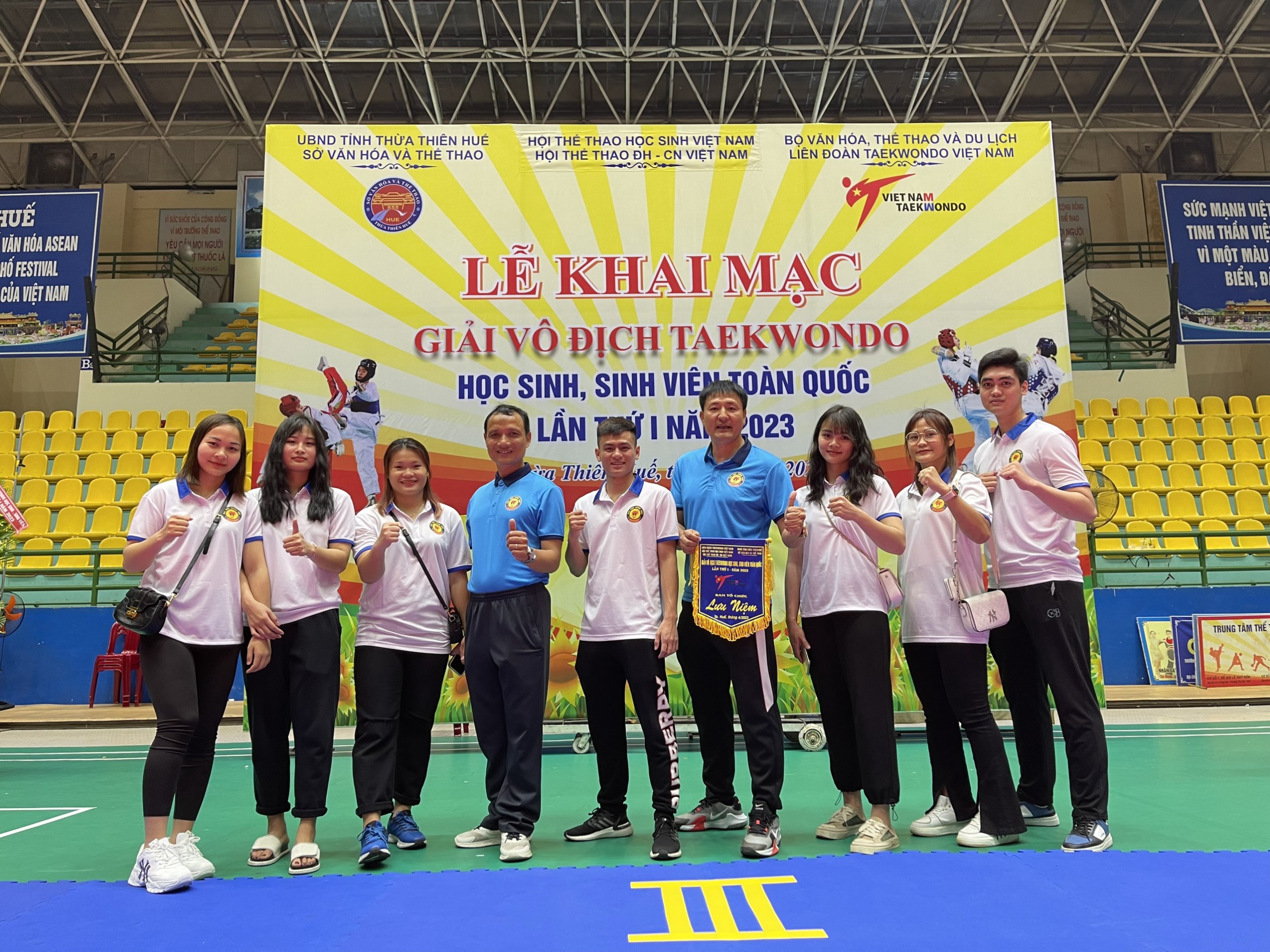 Đoàn VĐV Sinh viên trường Đại học Hồng Đức tham gia Giải Vô địch Taekwondo học sinh, sinh viên toàn quốc lần thứ I - năm 2023.
